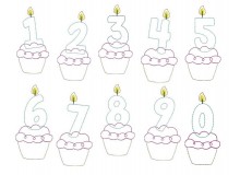 Stickserie - Geburtstagsmuffins